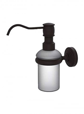Waverly Place Collection Wall Mounted Soap Dispenser Silver/Black 5ounce