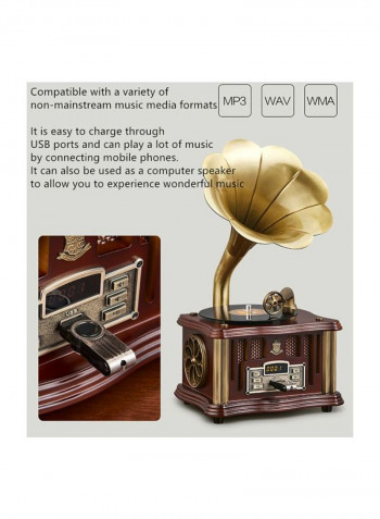 Multi Mode Mini Gramophone 8831A Gold/Black