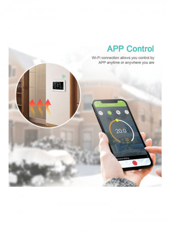 Programmable Thermostat White 16.5x12.5x5.8cm
