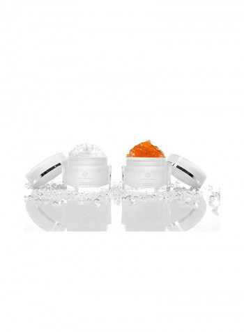 Diamond Infused Facial Moisturizing Cream And Gel Set White/Orange 50g
