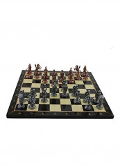 Medium Wooden Metal Chess Set