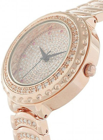 Women's 22K Gold Plated With Crystal Analog Watch P-21875