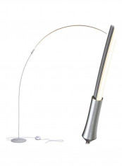 Sparq Arc LED Floor Lamp Platinum Silver 50x20x30inch