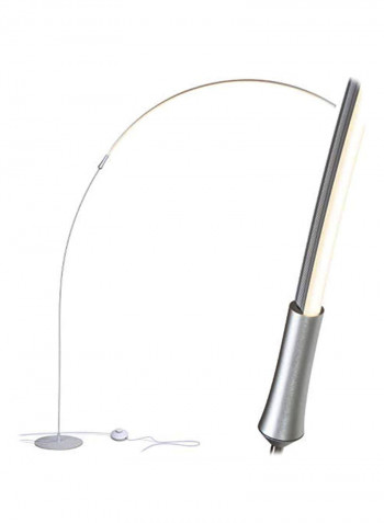 Sparq Arc LED Floor Lamp Platinum Silver 50x20x30inch