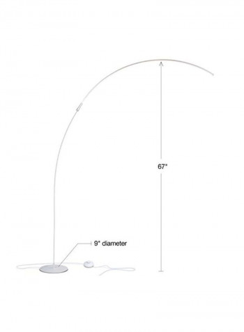 Sparq Arc LED Floor Lamp Platinum Silver 50x20x30inch