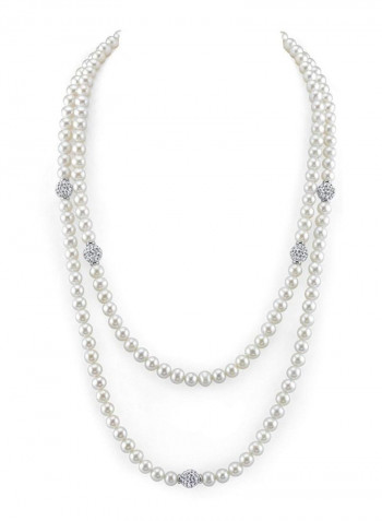925 Sterling Silver Chain Necklace With Pearl