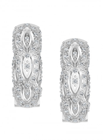 925 Sterling Silver Zircon Studded Earrings