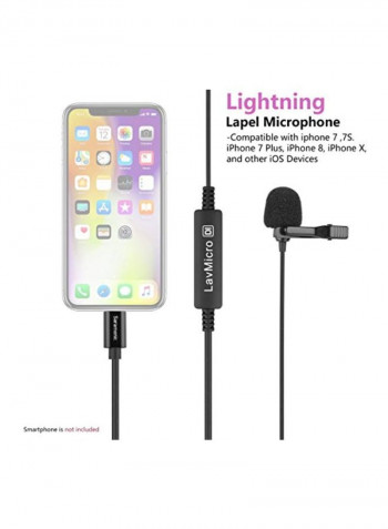 Broadcast Lavalier Microphone LAVMICRODI Black