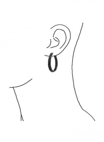 Onyx Studded Hoop Earrings