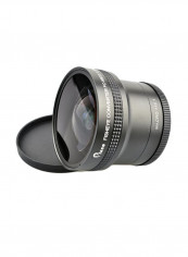 Fisheye Wide Angle Lens For Digital Camera Black