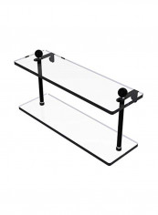2-Tier Glass Shelf Matte Black/Clear 16inch reviews 2-Tier Glass Shelf Matte Black/Clear 16inch