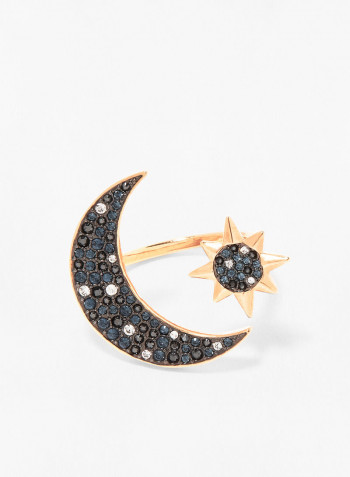 Stone Studded Moon Symbolic Ring