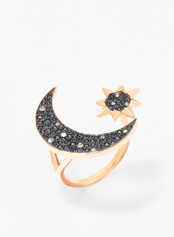 Stone Studded Moon Symbolic Ring