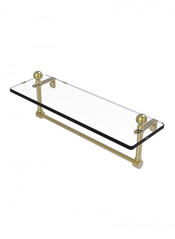 Mambo Collection Towel Bar Glass Shelf Gold/Clear 16inch