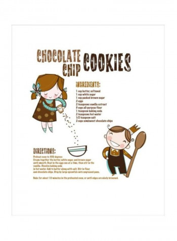 Printed Wall Art Chocolate Chip Cookies 16x20inch