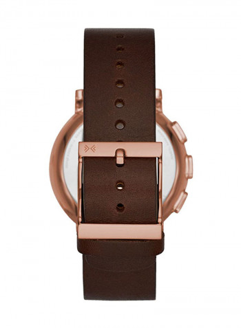 Men's Leather Analog Wrist Watch ALG037SKT1103