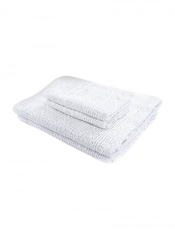 3-Piece Bed Spread With Pillowcase Set White
