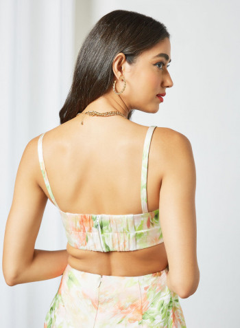 Floral Print Crop Top Multicolour