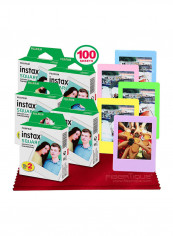 Pack Of 5 Instax Square Instant Film 3.4 x 2.8inch Multicolour