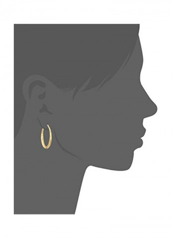 Brass Tapered Hoop Earrings