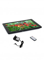 LED High Resolution Digital Picture Photo Frame With Remote Controller Black 15inch