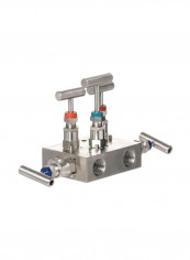 Five Manifold Valve Silver/Red 100millimeter