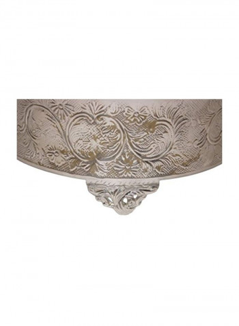 Decorative Aluminum Cake Stand Silver/Blue 20inch
