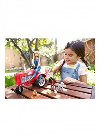 Toy Doll And Tractor Set