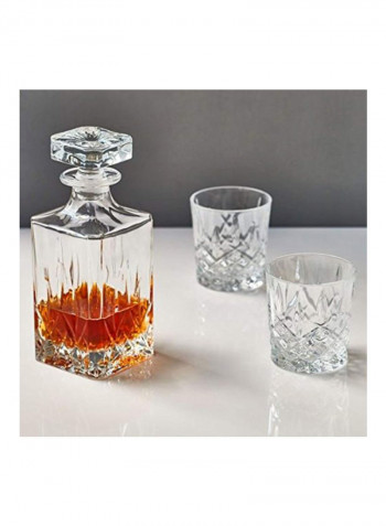 Square Decanter And Glass Set Clear 1x1x1inch