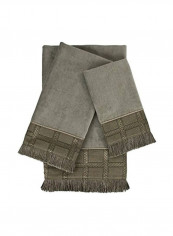 3-Piece Landers Embellished Towel Set Green 19x19x16inch