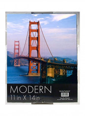 Glass Clip Photo Frame Silver 14x11x0.8inch