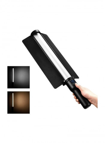 LED Handheld Bi-Colour Photography Light Stick 73x8.3x13.8centimeter Black/White