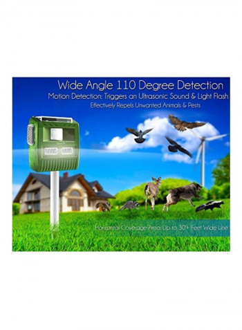 Waterproof Solar Pest Repeller Green/Silver