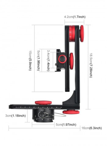 Panoramic Ball Head With Quick Release Plate Black/Red