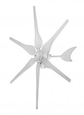 6-Blades Wind Turbine Generator White