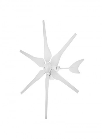 6-Blades Wind Turbine Generator White