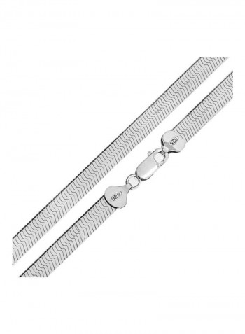 925 Sterling Silver Herringbone Necklace