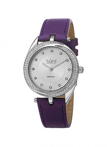 Women's Diamond And Crystal Studded Water Resistant Analog Watch BUR122