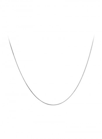 14 Karat White Gold Cuban Curb Chain Necklace