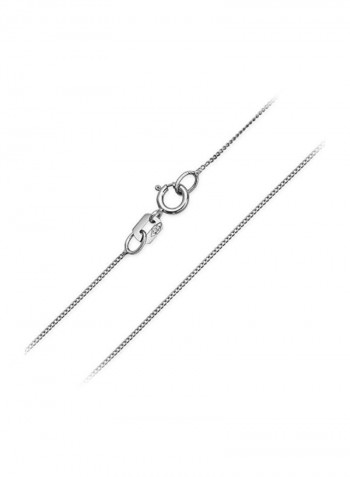 14 Karat White Gold Cuban Curb Chain Necklace