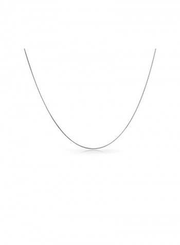 14 Karat White Gold Cuban Curb Chain Necklace