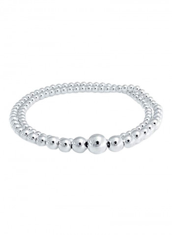 925 Sterling Silver Beaded Strand Necklace