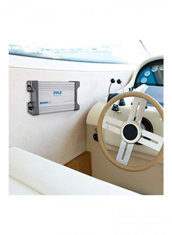 2-Channel 600W Marine Amplifier Receiver PLMRMP2A Grey