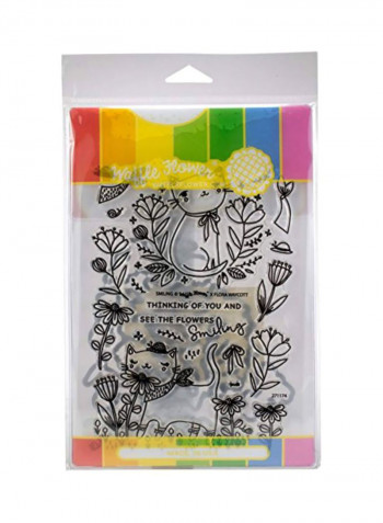 21-Piece Smiling Waffle Flower Stamp White