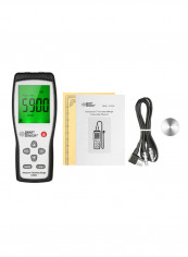 4-Piece Professional Handheld Ultrasonic Thickness Gauge Tester Set Silver/Black