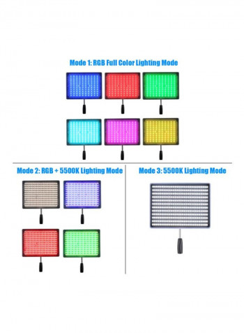 YN600 RGB LED Video Light With Remote Controller Multicolour