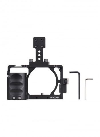 Protective Aluminum Alloy Video Camera Cage With Accessories Black