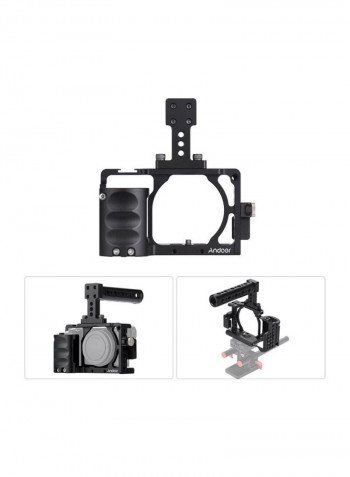 Protective Aluminum Alloy Video Camera Cage With Accessories Black