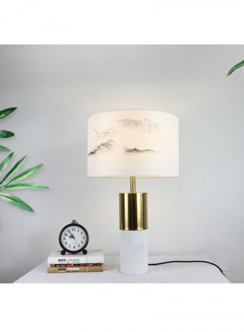 Marble Table Lamp White/Gold