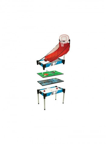 4-in-1 Games Table, Pool, Table Tennis, Slide Hockey, Foosball